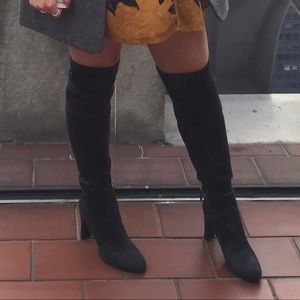 Gray suede Sam Edelman boots